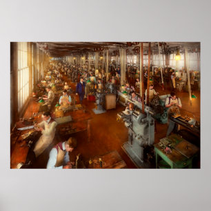 Machinist - handen op het werk 1904 poster