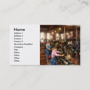 Machinist - hoofdklasse 1920 visitekaartje