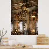 Machinist - In het tijdperk van de industrie Poster (Keuken)