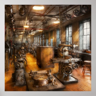 Machinist - Industriële maatschappij Poster