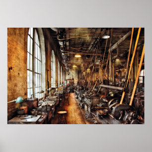 Machinist - Machinewinkel Circa 1900 Poster