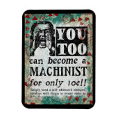 Machinist Magnet - Funny  Retro Magneet (Verticaal)