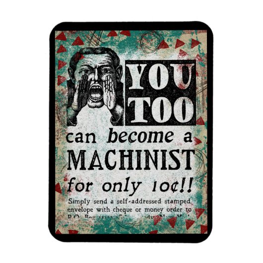 Machinist Magnet - Funny  Retro Magneet (Verticaal)