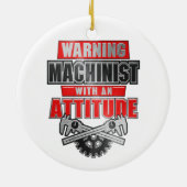 Machinist met werktuigkundige keramisch ornament (Achterkant)