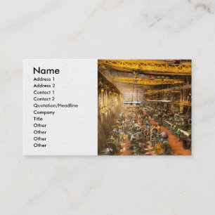 Machinist - Oorlog - in de kanonfabriek in 1917 Visitekaartje