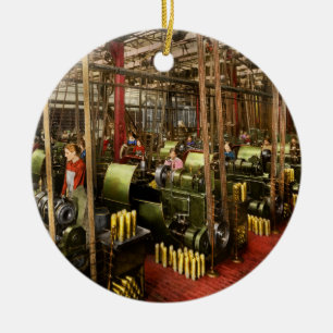 Machinist - Oorlog - Riemen en bommen 1916 Keramisch Ornament