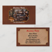Machinist - Steampunk - 5-snelheids semi automatis Visitekaartje (Voorkant / Achterkant)