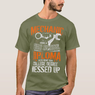 Machinist T-shirt Mechanisch met middelbare school