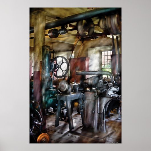 Machinist - Veel oude machines Poster (Voorkant)