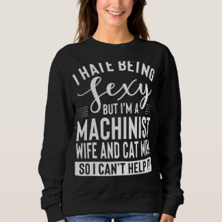 Machinist Vrouw En Kat Mam Kleding Geweldige Moms Trui