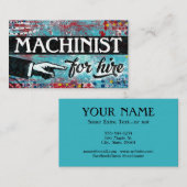 Machiniste Pour L'Embaucher Cartes de visite - Rou (Devant / Derrière)