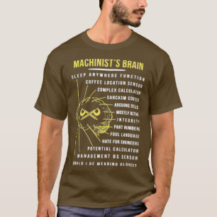 Machinisten brainden veel dingen door t-shirt