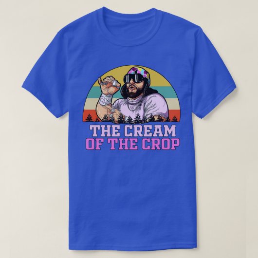 Macho Man de crème van het  hoofdkussen T-shirt (Design voorkant)