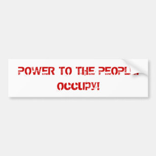 Macht aan de Stijl van de Retro van de Mensen Prot Bumpersticker