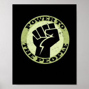 Macht aan het volk  Sticker Poster