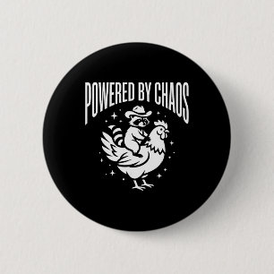 Macht door Chaos - Knuffige Ster Vector Kunst - Wa Ronde Button 5,7 Cm