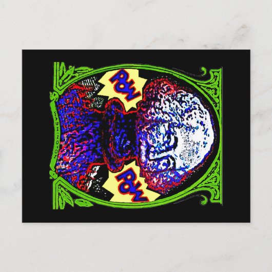 MACHT! Geld blaast BRIEFKAART op (Voorkant)