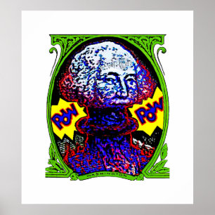 MACHT! Geld blaast POSTER Witte achtergrond goedko