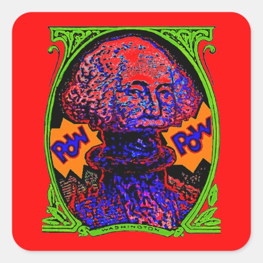 MACHT! Geldstromen Vierkante Sticker (Voorkant)