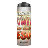 Macht in de naam van Jezus Thermosbeker (Voorkant)