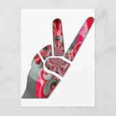 Macht in de palm: de groet met twee vingers briefkaart (Voorkant)
