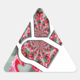 Macht in de palm: de groet met twee vingers driehoek sticker