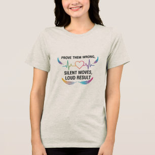 Macht in stilte" Bella+Canvas Tri-blend voor dam Shirt