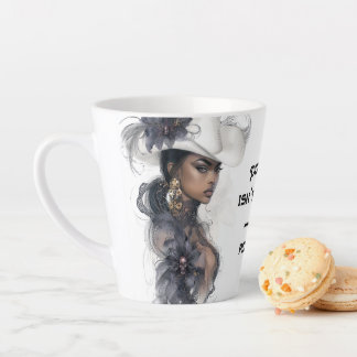 Macht is niet luid - het is klaar latte mok