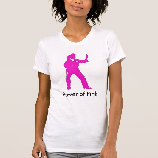 Macht van roze Cami T-shirt (Voorkant)