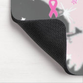Macht van roze lintlint Mousepad Muismat (Hoek)