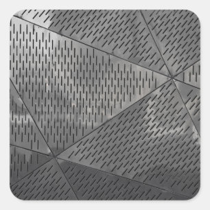 Macht van staalbouw Roestvrij Industrieel Vierkante Sticker