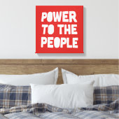 macht voor de bevolking canvas afdruk (Insitu (Slaapkamer))