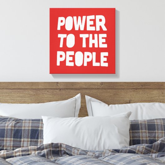 macht voor de bevolking canvas afdruk (Insitu (Slaapkamer))