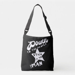 macht voor de bevolking crossbody tas