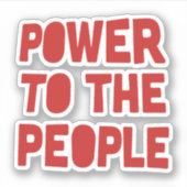 macht voor de bevolking sticker (Voorkant)