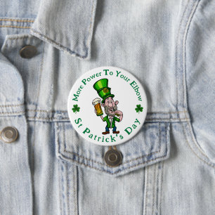 Macht voor je elleboog - St Patrick's Day Button