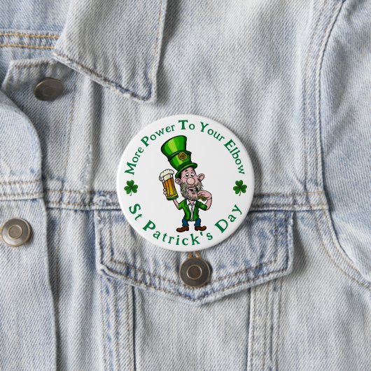 Macht voor je elleboog - St Patrick's Day Button (In situ)