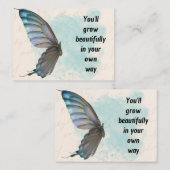 Machtig, 8,9 cm x 6,4 cm visitekaartje (Voorkant / Achterkant)