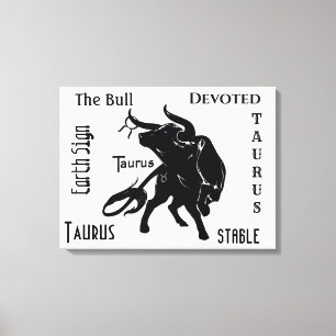 Machtige Taurus de Stier Zodiac Canvas Afdruk