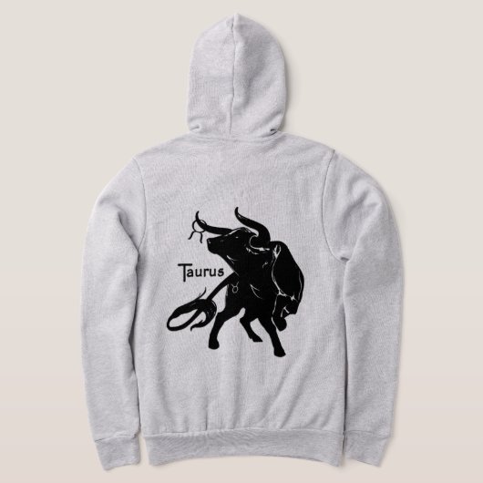 Machtige Taurus de Stier Zodiac Hoodie (Laag Achter)