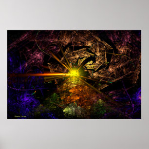 Machu Picchu 3D Fractal Art Poster