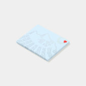 Machu-Picchu bergsilhouet Post-it® Notes (Schuin)