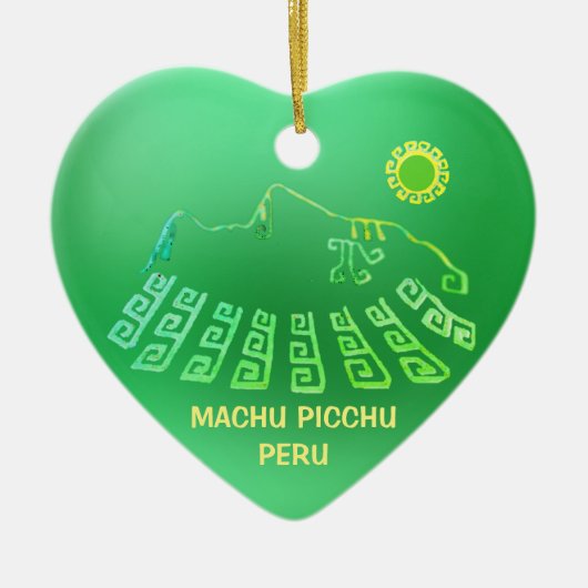 Machu Picchu Cusco Peru Keramisch Ornament (Voorkant)