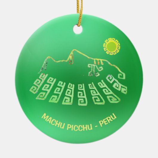 Machu Picchu Cusco Peru Keramisch Ornament (Voorkant)