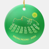 Machu Picchu Cusco Peru Keramisch Ornament (Achterkant)