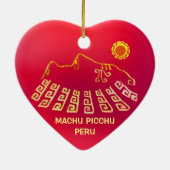 Machu Picchu Cusco Peru Keramisch Ornament (Achterkant)