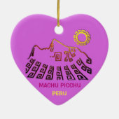 Machu Picchu Cusco Peru Keramisch Ornament (Achterkant)