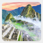 Machu Picchu, Cusco - Peru Vierkante Sticker (Voorkant)