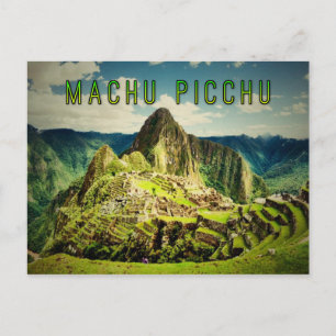 Machu Picchu gestileerd Briefkaart