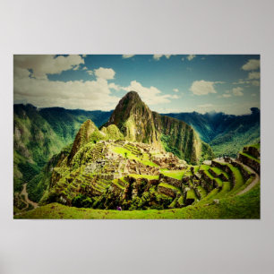 Machu Picchu gestileerd Poster